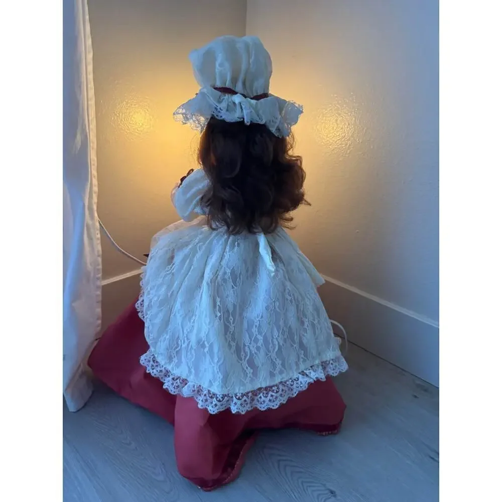 Rennco 26” Animated Vintage 80s Victorian Christmas Caroler Doll